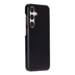 Samsung Galaxy S25 Plus Uyumlu, Hakiki Deri, El Yapımı Arka Kapak, Kömür Siyah