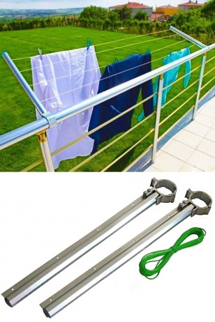 Alüminyum Balkon Çamaşır Askılığı Çamaşır Kurutmalık Takılabilir Küpeşte KURUTMA
